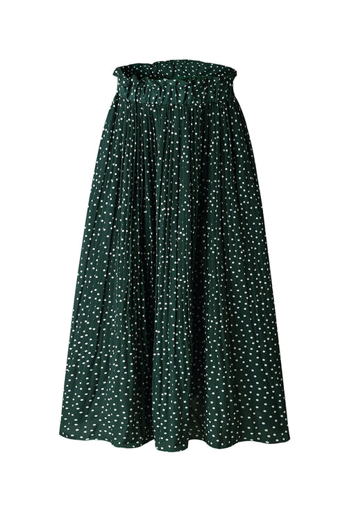 Effortlessly Chic Polka Dot Pleated Skirt Set