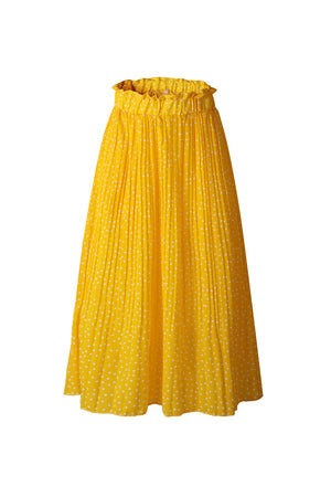 Effortlessly Chic Polka Dot Pleated Skirt Set