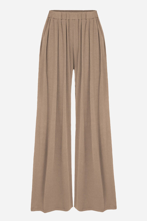 Stretchy Wide-Leg Pants