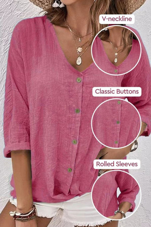 Breezy Button Front Tunic