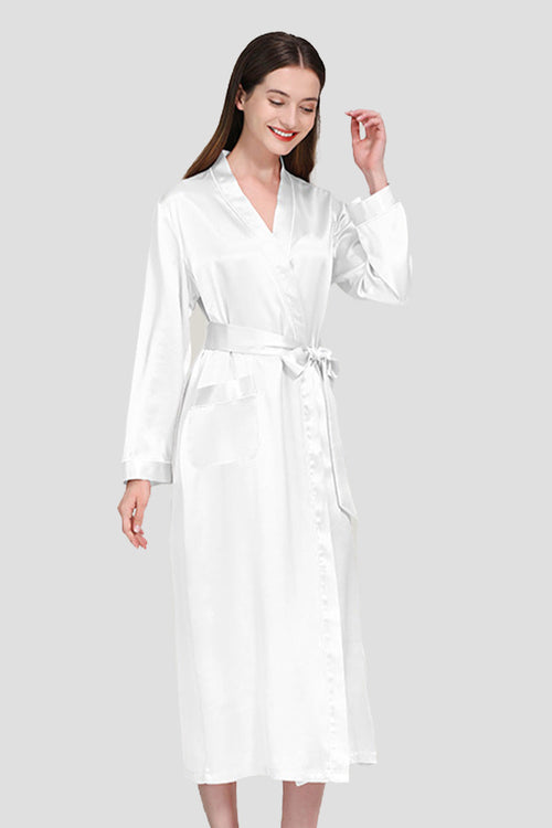 100% Mulberry Silk Belted Classy Nightgown