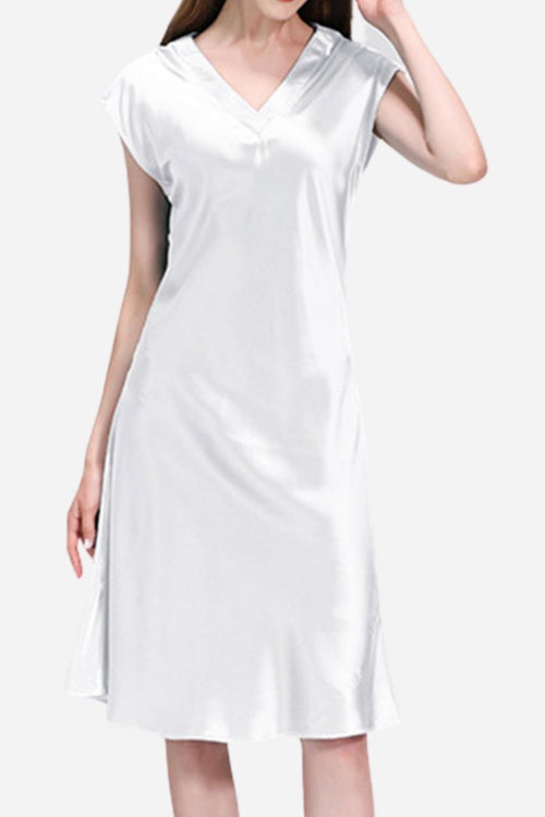 Mulberry Silk V-Neck Nightgown