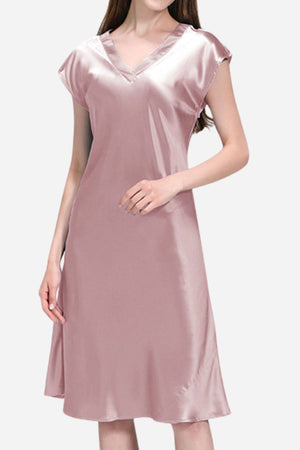 Mulberry Silk V-Neck Nightgown