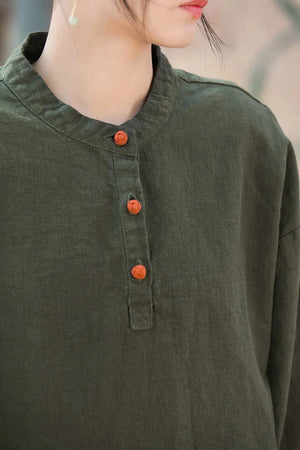 Ramie Linen & Cotton Blouse