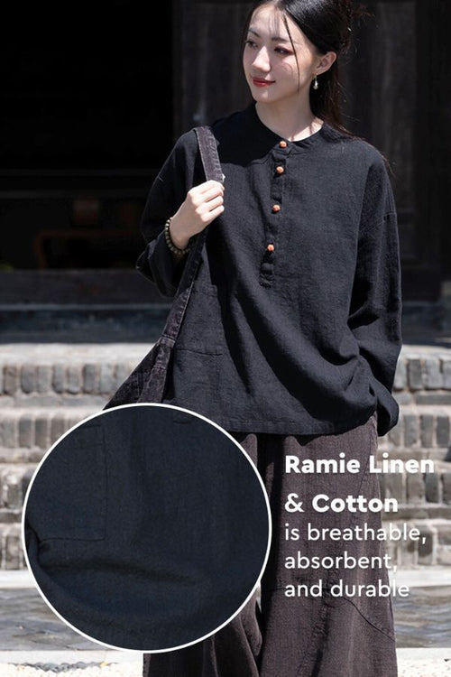 Ramie Linen & Cotton Blouse