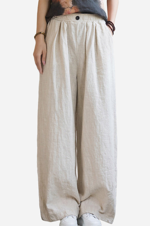 Sandwashed Ramie Linen Pants