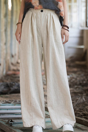 Sandwashed Ramie Linen Pants