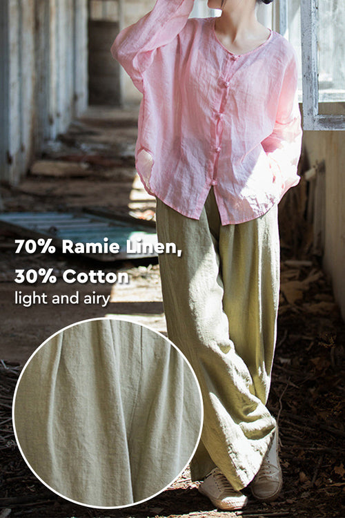 Sandwashed Ramie Linen Pants