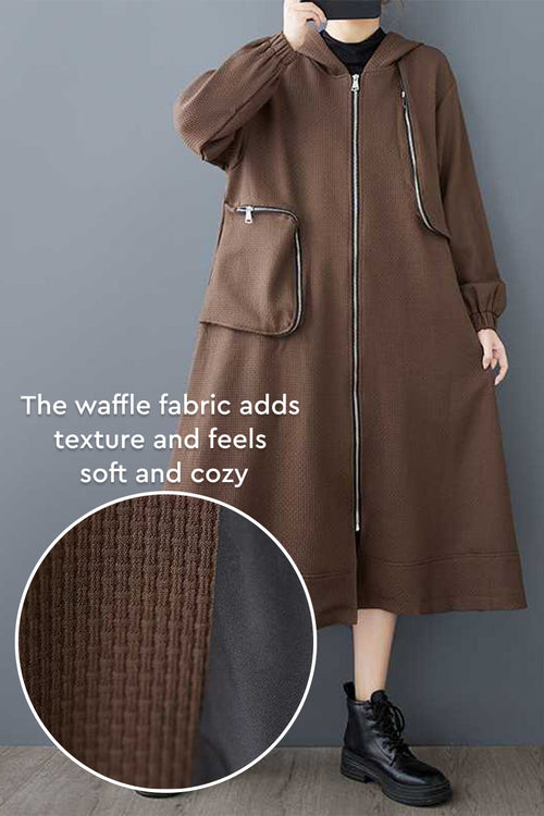 One Size Fits All ZipLine Oversized Long Coat