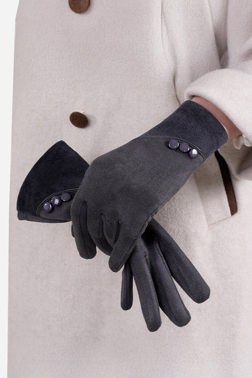 One Size SmartTouch Suede Gloves