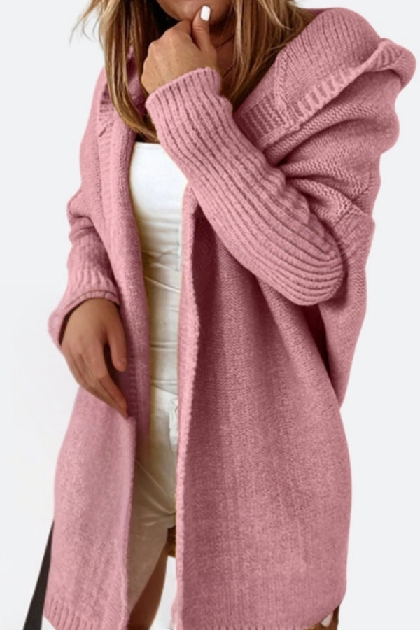 Warm Oversized Hooded Cardigan