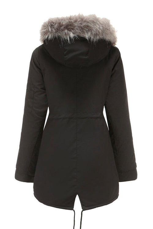 Fur Collar Fleece Coat